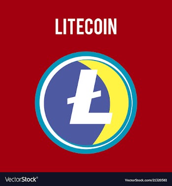 Litecoin ltc outline icon cryptocurrency vector image