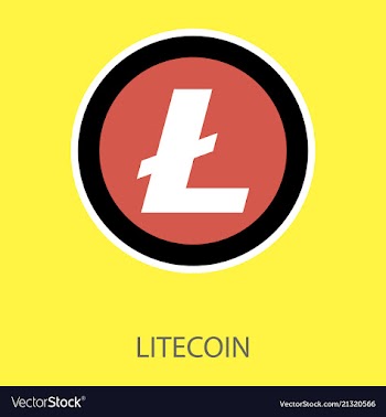 Litecoin ltc outline icon cryptocurrency vector image