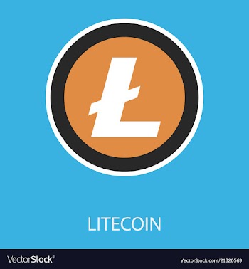 Litecoin ltc outline icon cryptocurrency vector image