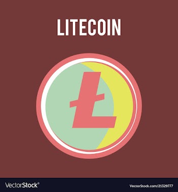 Litecoin ltc outline icon cryptocurrency vector image