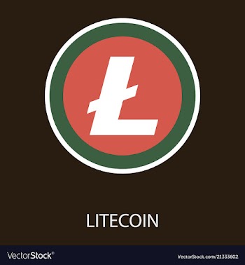 Litecoin ltc outline icon cryptocurrency vector image