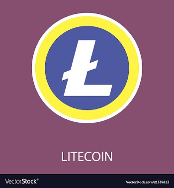 Litecoin ltc outline icon cryptocurrency vector image