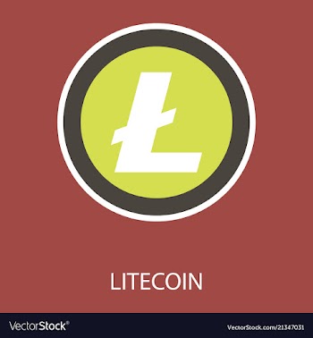 Litecoin ltc outline icon cryptocurrency vector image