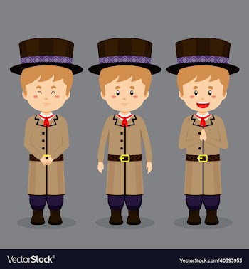lithuanians character with various expression