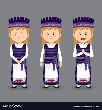 lithuanians character with various expression