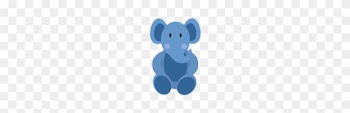 Little Baby Elephant - Baby Stuffed Purple Elephant Greeting Cards