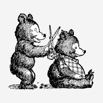 Little bears getting haircut hand | Free Photo - rawpixel