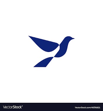 little bird silhouette logo - light background