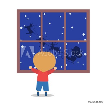 Little boy looking out of the window