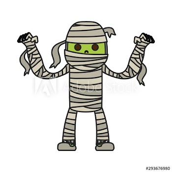 little boy with mummy costume character