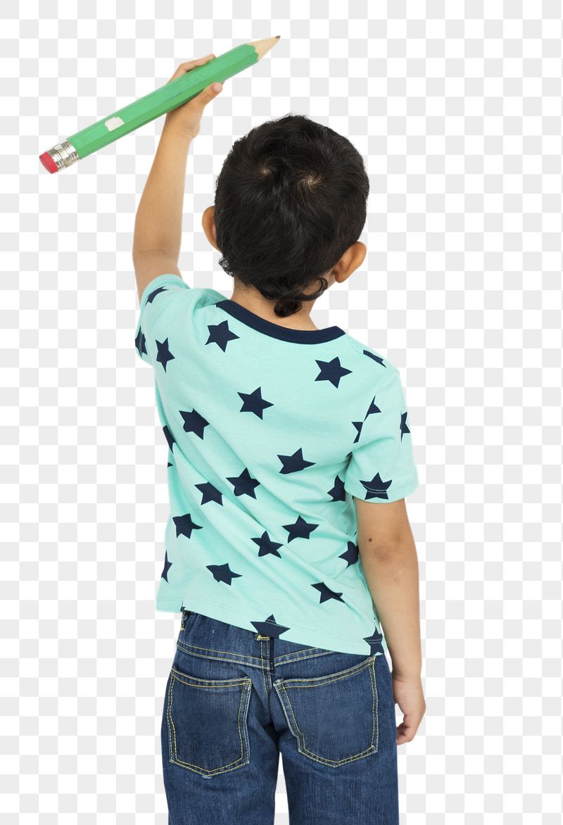 Little boy writing png sticker, | Free PNG - rawpixel