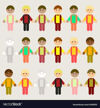 Little boys collection set vector image