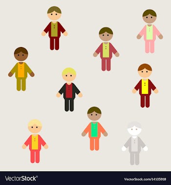 Little boys kids cute boys set poster background vector image