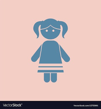 Little cute girl in dress vector image