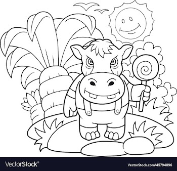 little cute hippo