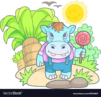 little cute hippo