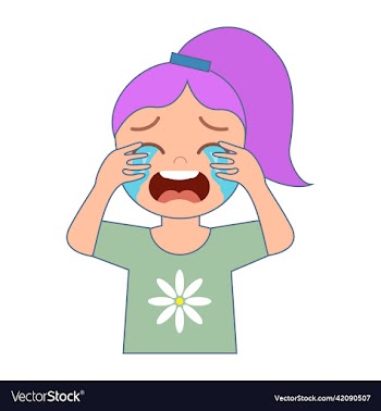 little girl crying