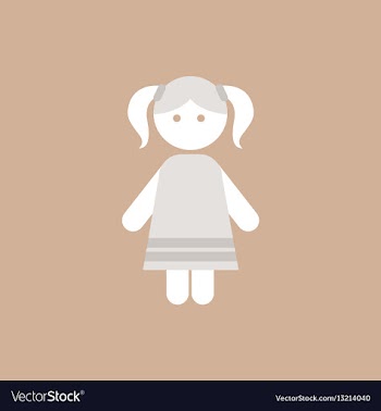 Little girl kid child cute girl vector image