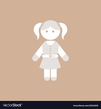 Little girl kid child cute girl vector image
