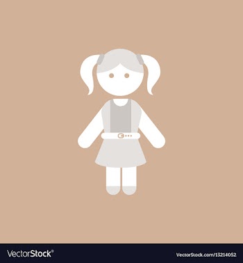 Little girl kid child cute girl vector image