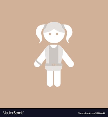 Little girl kid child cute girl vector image