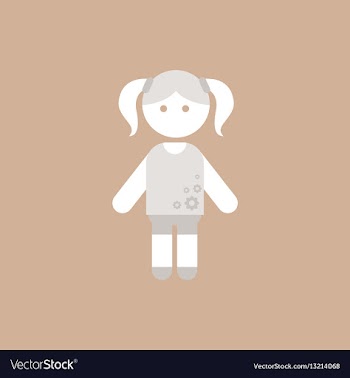 Little girl kid child cute girl vector image