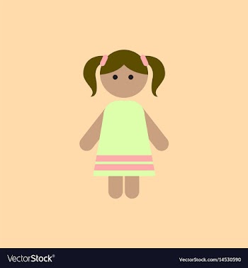 Little girl kid child cute girl vector image