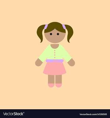 Little girl kid child cute girl vector image