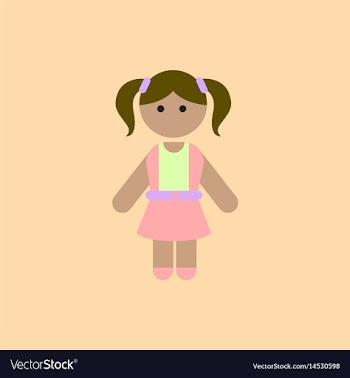 Little girl kid child cute girl vector image