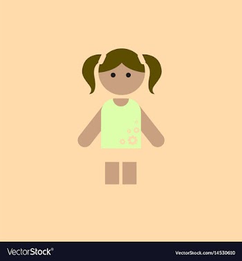 Little girl kid child cute girl vector image