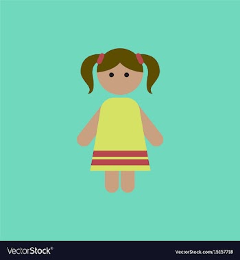 Little girl kid child cute girl vector image