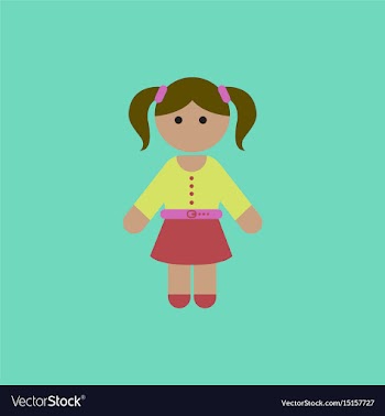 Little girl kid child cute girl vector image