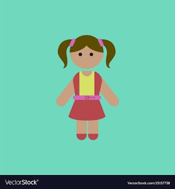 Little girl kid child cute girl vector image