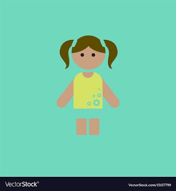 Little girl kid child cute girl vector image