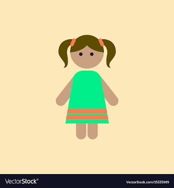Little girl kid child cute girl vector image