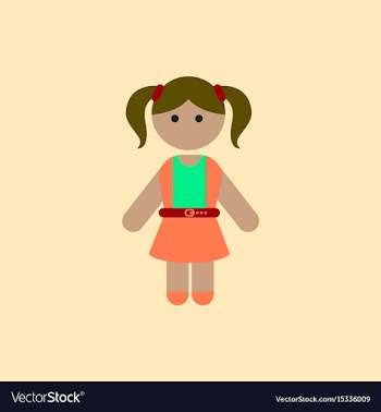 Little girl kid child cute girl vector image