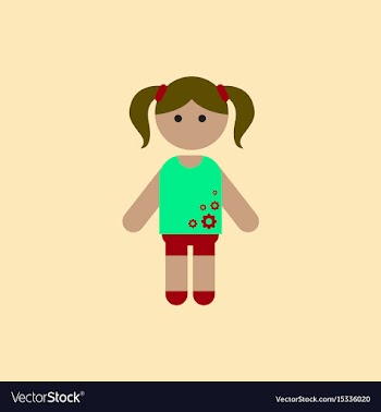 Little girl kid child cute girl vector image