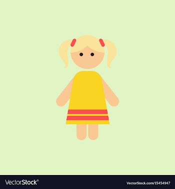 Little girl kid child cute girl vector image