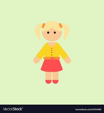 Little girl kid child cute girl vector image