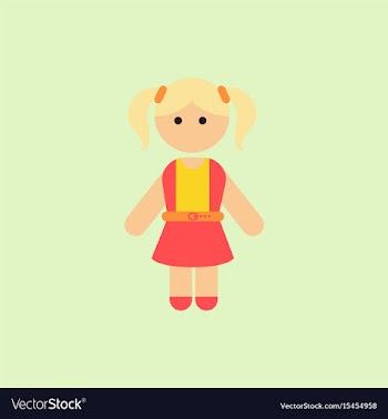 Little girl kid child cute girl vector image