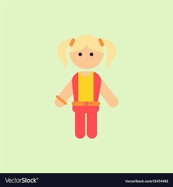 Little girl kid child cute girl vector image