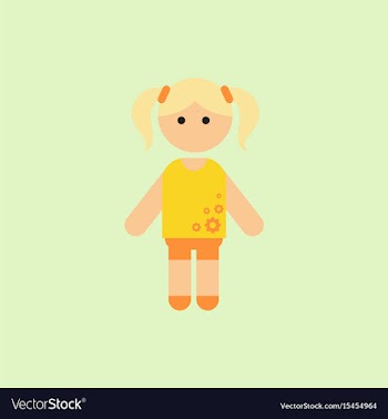 Little girl kid child cute girl vector image