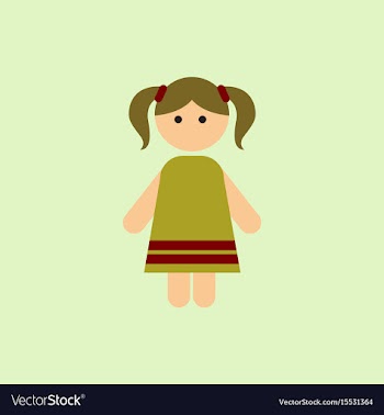 Little girl kid child cute girl vector image