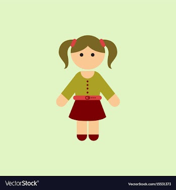 Little girl kid child cute girl vector image