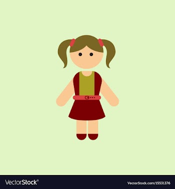 Little girl kid child cute girl vector image