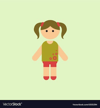 Little girl kid child cute girl vector image