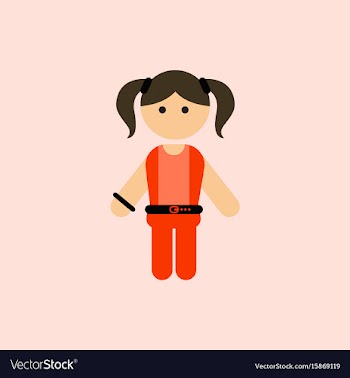 Little girl kid child cute girl vector image