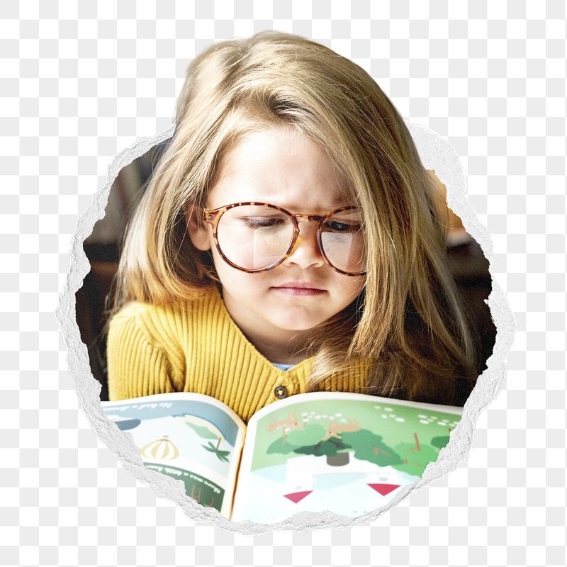 Little girl png reading book | Free PNG - rawpixel