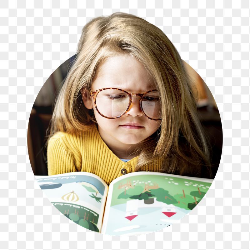 Little girl png reading book | Free PNG - rawpixel