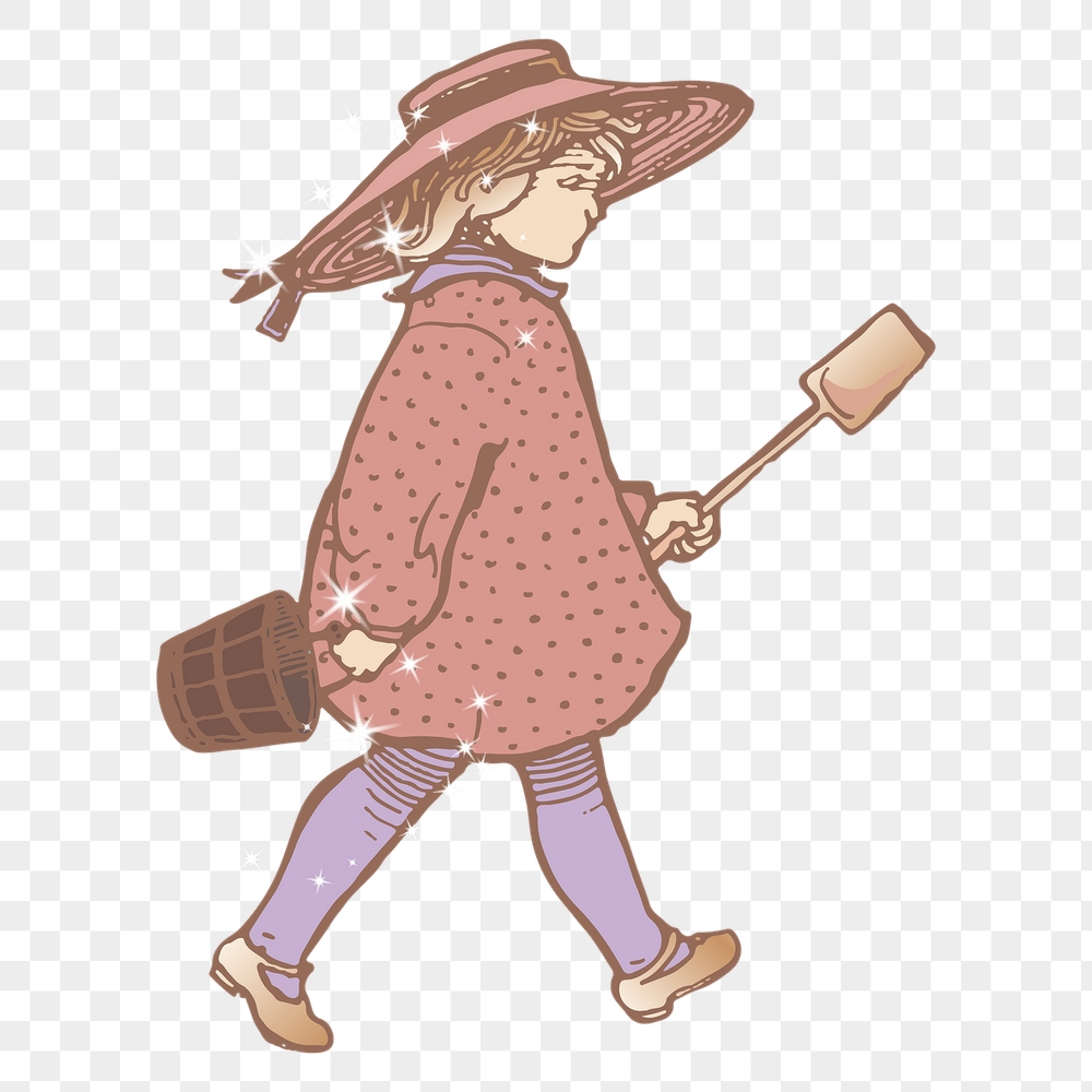 Little girl png sticker, Victorian | Free PNG Illustration - rawpixel